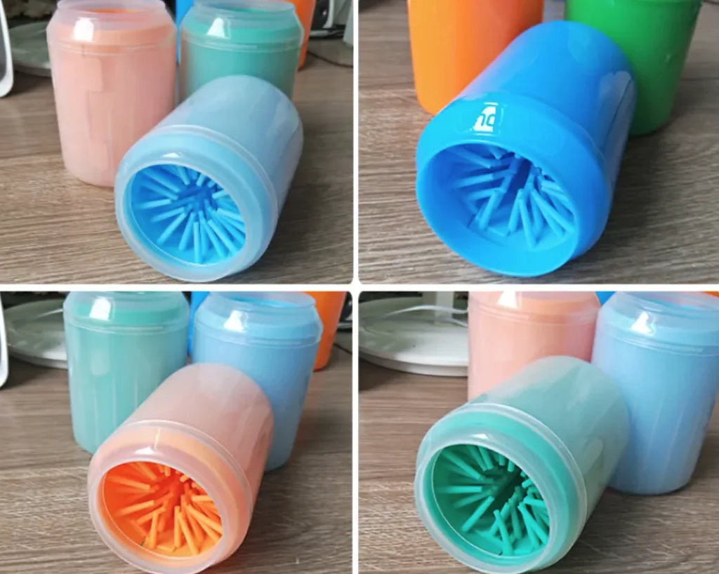 Pet paw cleaner cup detail view